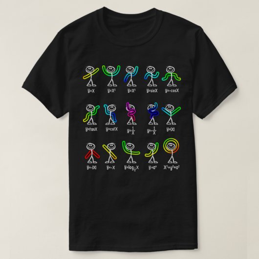 Funny Algebra Dance Function Math Teacher Geek Gif T-Shirt (Design vorne)