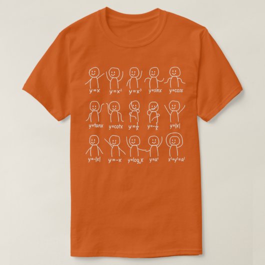 Funny Algebra Dance Graph Figures Math Equity T-Shirt (Design vorne)