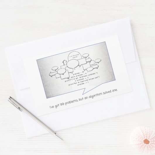 Funny Algorithm Rechteckiger Aufkleber (Umschlag)