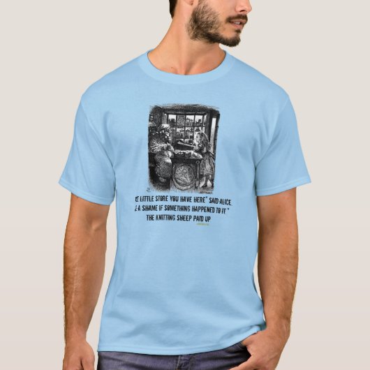 Funny Alice (In Wonderland) Schutz Racket T-Shirt (Vorderseite)