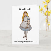 Funny Alice Lucky Rabbit Viel Glück Karte (Gelbe Blume)