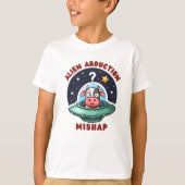 Funny Alien Abduction Mishap - Niedlich verwirrte  T-Shirt (Vorderseite)