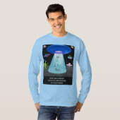 Funny Alien Abduction Phone Distraction Sci-Fi Hum T-Shirt (Vorne ganz)