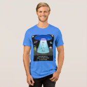 Funny Alien Abduction Phone Distraction Sci-Fi Hum Tri-Blend Shirt (Vorderseite voll)