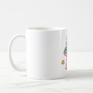Funny Alien Abutes Burger Doodle Kaffeetasse