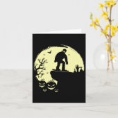 Funny Alien Bull Ghost Halloween Dies ist ein Boo Karte (Gelbe Blume)