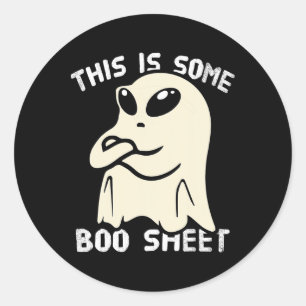 Funny Alien Bull Ghost Halloween Dies ist ein Boo Runder Aufkleber
