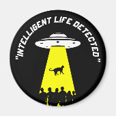 Funny Alien Cat Abduction Magnet (Vorne)