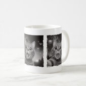 Funny Alien Cat Abduction Überraschte UFOs Cat Lov Kaffeetasse (VorderseiteRechts)