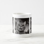 Funny Alien Cat Abduction Überraschte UFOs Cat Lov Kaffeetasse (Mittel)