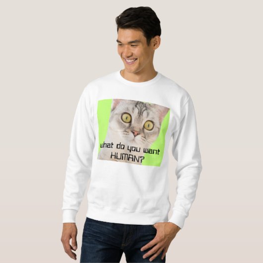 Funny Alien Cat sarkastische benutzerdefinierte An Sweatshirt (Vorne ganz)