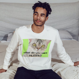Funny Alien Cat sarkastische benutzerdefinierte An Sweatshirt