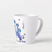 Funny Alien Cats - "Bring uns zu deinem Müll" Milchtasse (Rechte Ecke)