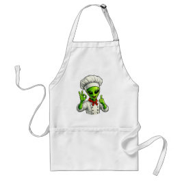 Funny Alien Chef Design Cute Space Cook With Chef Schürze