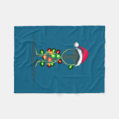 Funny Alien Christmas Graphics Lights Lover Extrat Fleecedecke (Vorderseite (Horizontal))