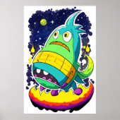 Funny Alien Creature | Art der AI Poster (Vorne)