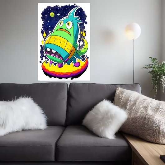 Funny Alien Creature | Art der AI Poster