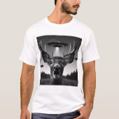 Funny Alien Deer UFO Racoon Selfie mit UFOs T-Shirt (Vorderseite)