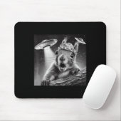 Funny Alien Eichhörrel Selfie mit Alu Hat Ufo Enco Mousepad (Mit Mouse)