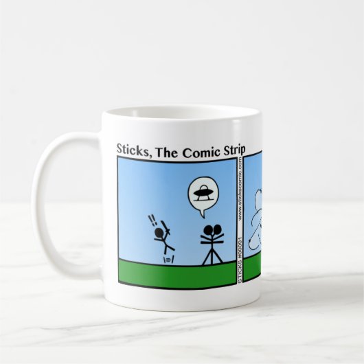 Funny Alien Encounter Stickman Tasse - 2001 (Links)