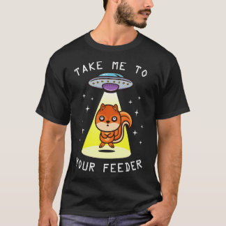 Funny Alien Entführung Niedliches Eichhörnchen Lov T-Shirt