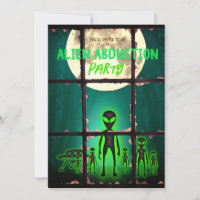 Funny Alien Entführung Party Einladung