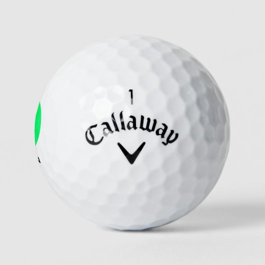 Funny Alien Face Personalisiert Name Mens Golfball (Logo)