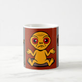 Funny Alien Gym Mug – 3-Panel Cartoon Workout Kaffeetasse (Mittel)