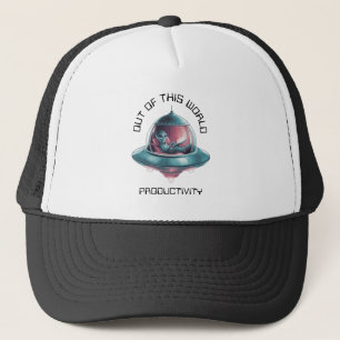 Funny Alien in UFO Hat Truckerkappe