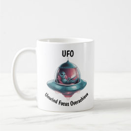 Funny Alien in UFO Kaffeetasse