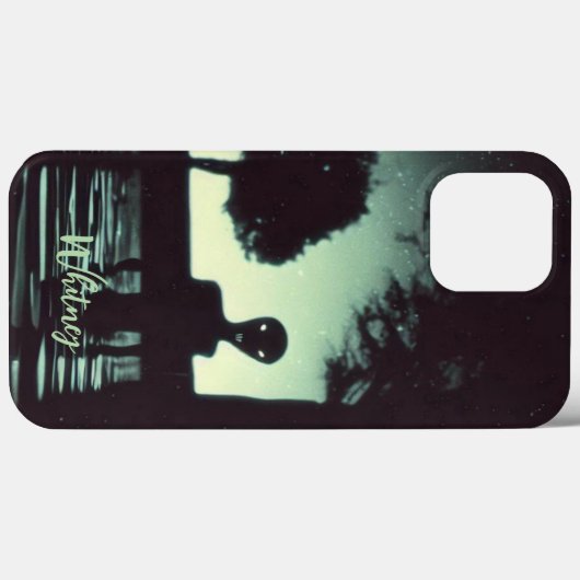 Funny Alien Invasion Rtero Sci Fi movie Name Case-Mate iPhone Hülle (Rückseite (Horizontal))