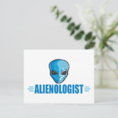 Funny Alien Lover Postkarte (Stehend Vorderseite)