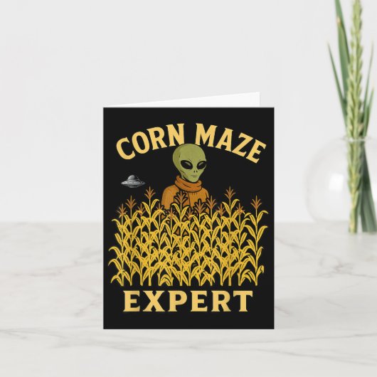 Funny Alien Maze Maze Experte Fall Kids Halloween Karte (Vorderseite)