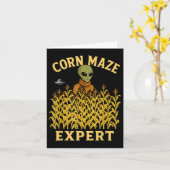 Funny Alien Maze Maze Experte Fall Kids Halloween Karte (Gelbe Blume)