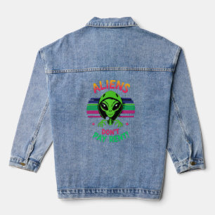 Funny Alien Meme "Außerirdischen Don't Pay Rent" Jeansjacke
