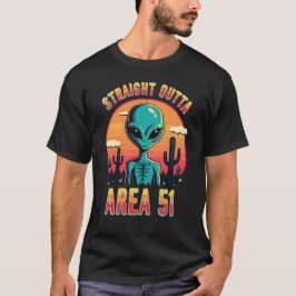 Funny Alien Meme T - Shirt "Straight Outta Area 51