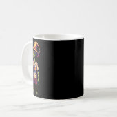 Funny Alien Meme "Wer ist jetzt die Alien?" Schwar Kaffeetasse (Vorderseite Links)