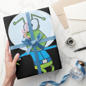 Funny Alien mit Ray Gun Sci-Fi Space Invader Geschenkpapier