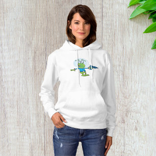 Funny Alien mit Ray Gun Sci-Fi Space Invader Hoodie