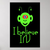 Funny Alien Monster Poster (Vorne)