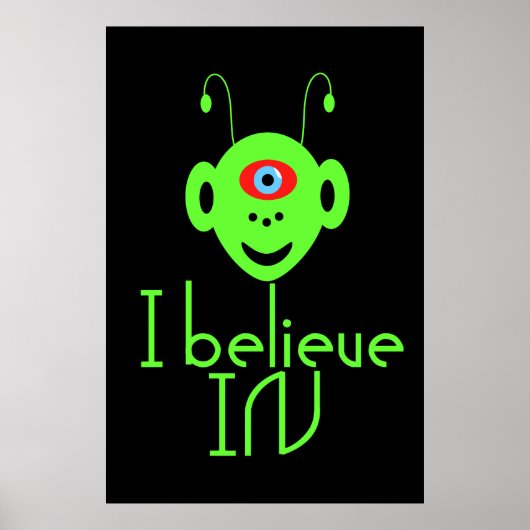 Funny Alien Monster Poster (Vorne)