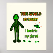 Funny Alien Poster (Vorne)