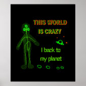 Funny Alien Poster (Vorne)