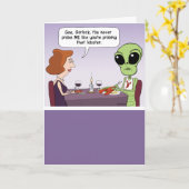 Funny Alien Probing eine Hummer Geburtstag Karte (Gelbe Blume)