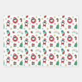 Funny Alien Santa Claus Weihnachts-WeihnachtsWeihn Geschenkpapier Set (Vorderseite 2)