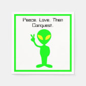 Funny Alien Sci-Fi Cartoon Extraterrestrial Kunst Serviette (Vorderseite)