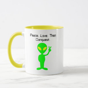 Funny Alien Sci-Fi Cartoon Extraterrestrial Kunst Tasse