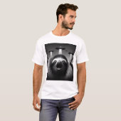 Funny Alien Sloth UFO Racoon Selfie mit UFOs T-Shirt (Vorne ganz)