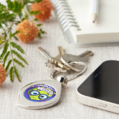 Funny Alien - Space Button "Menschen sind seltsam" Schlüsselanhänger (Seite)