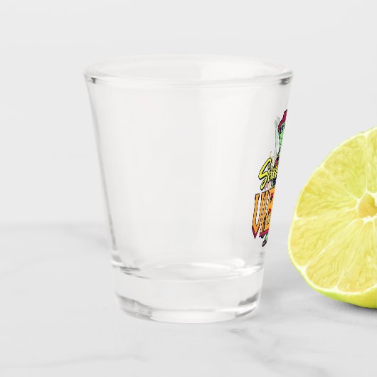 Funny Alien Summer Vibes Tropical Fun Schnapsglas (Links)